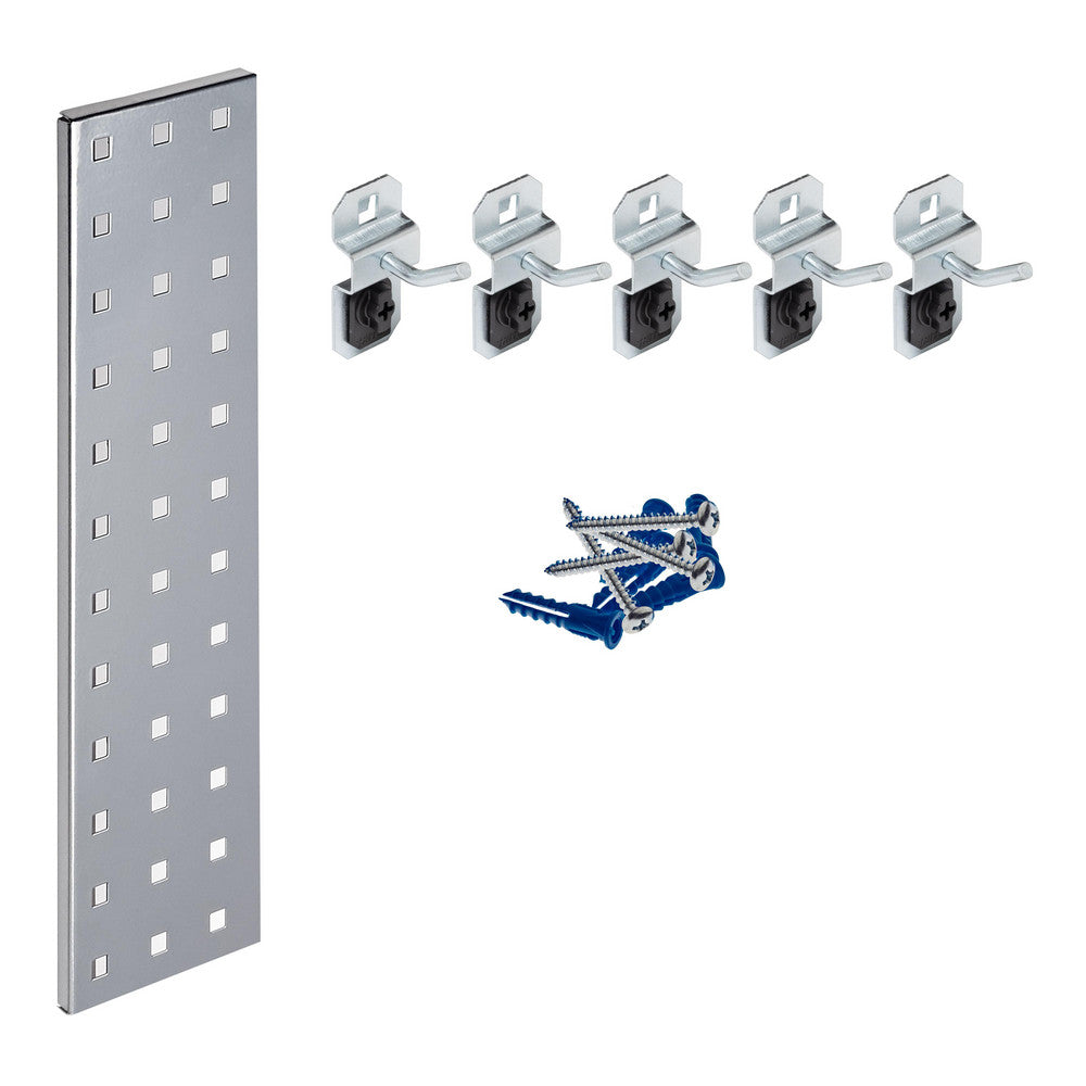 Triton Products LBS18K-SLV Silver Key Holder Pegboard Strip Kit