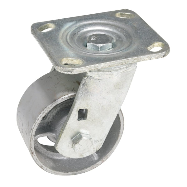 Vestil CST-MA-4X2-S Cast Iron/Steel Swivel Caster 4 In. Diameter x 2 In. Width 700 Lb. Capacity Gray