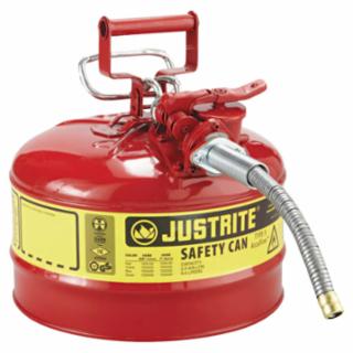 JUSTRITE 7225120 2 1/2 Gal Red Safety Canw/5/8" Dia Hose