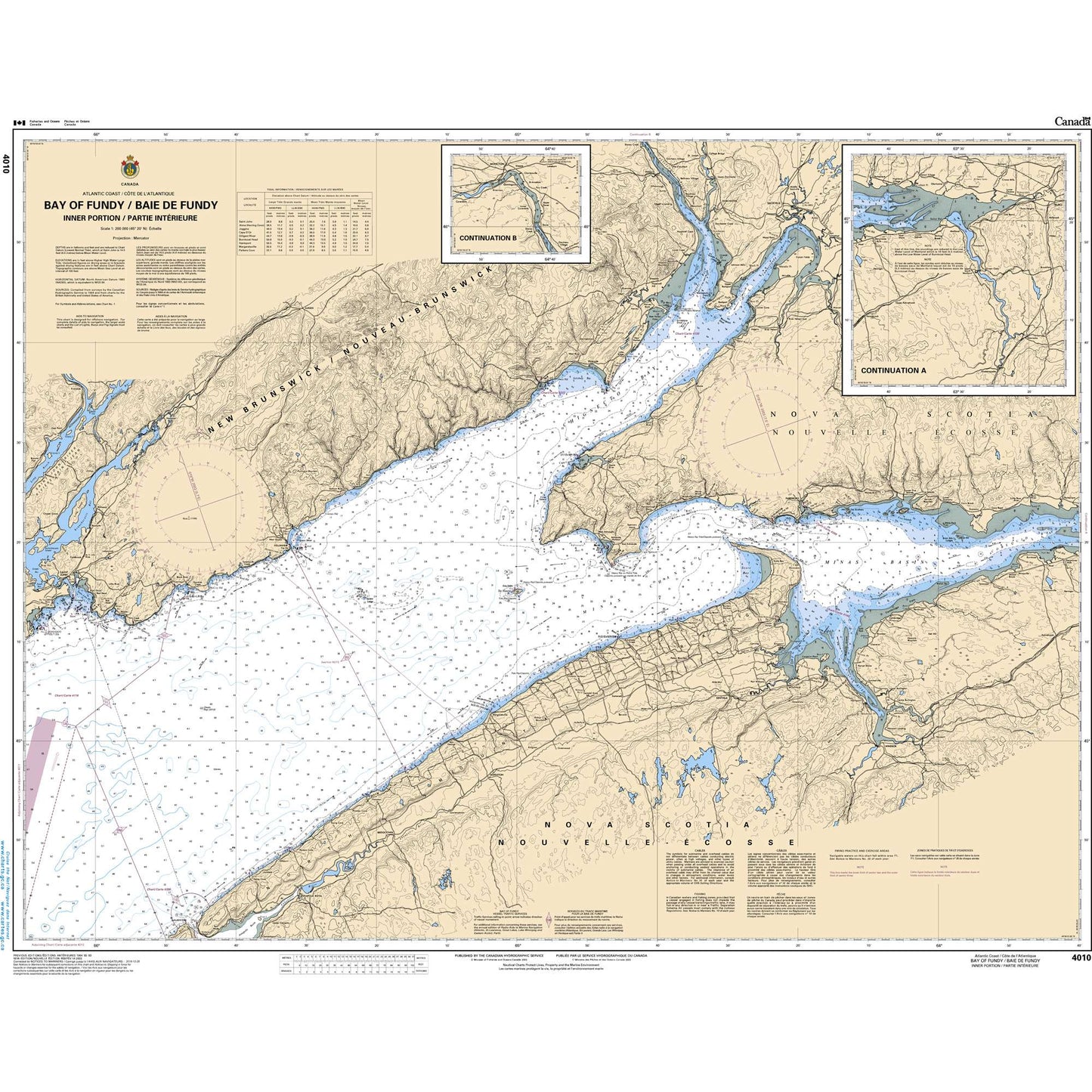 Paradise Clay CAN4010 CHS Bay of Fundy / Baie de Fundy (Inner portion / partie intérieure)