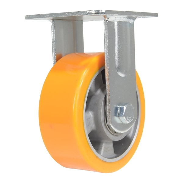Vestil CST-VE-5X2PUA-R Polyurethane Rigid Caster 5 In. Diameter x 2 In. Width 990 Lb. Capacity Orange/Gray