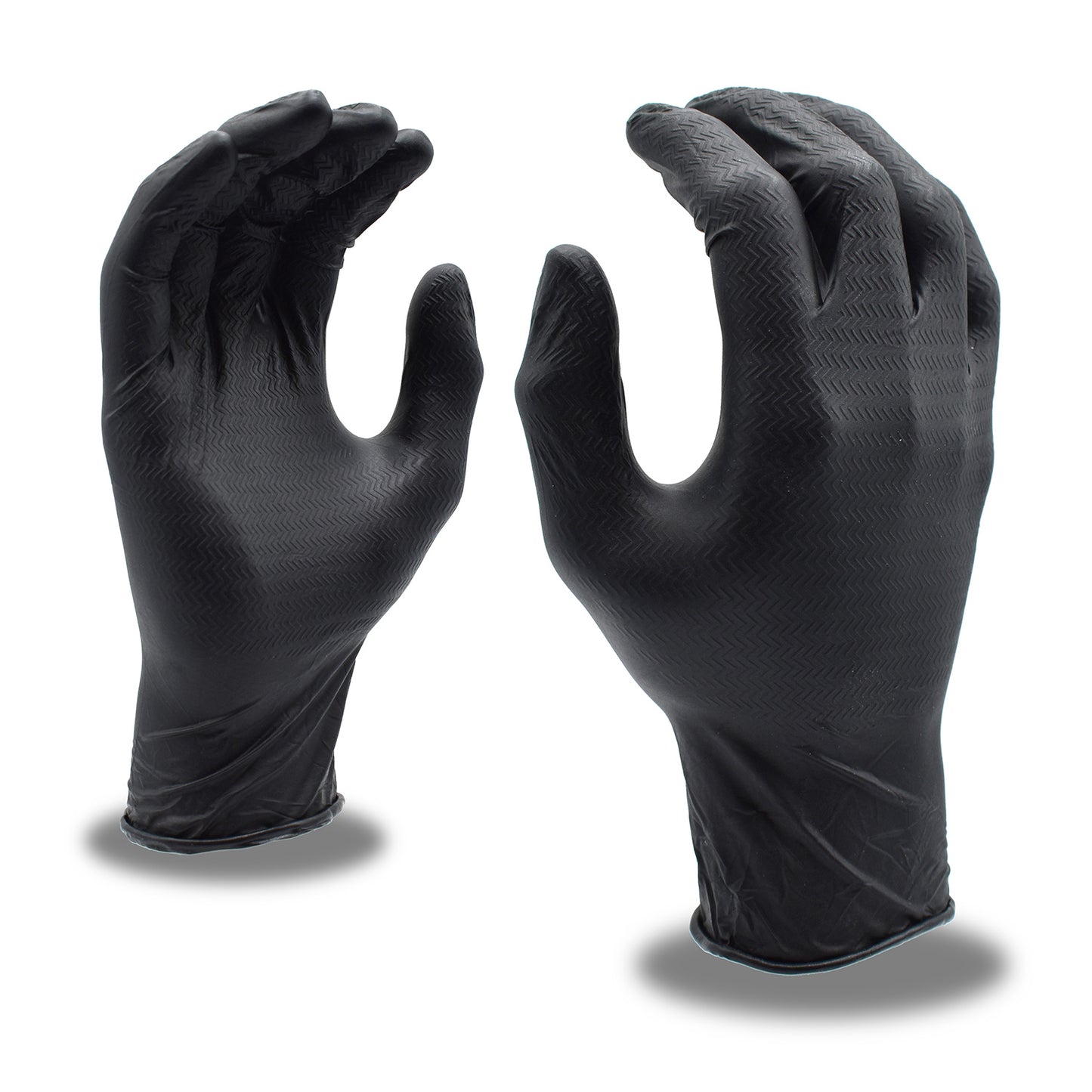 Cordova Safety 4094BXL Disposable, Nitri-Cor® Z-Tread, Food Service, Nitrile, Powder Free, 6 mil, Black