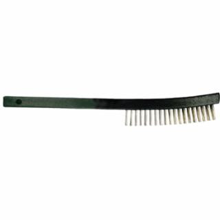 PFERD 85014 Curved Handle Scratch Brush 3X19 Rows Ss Wire