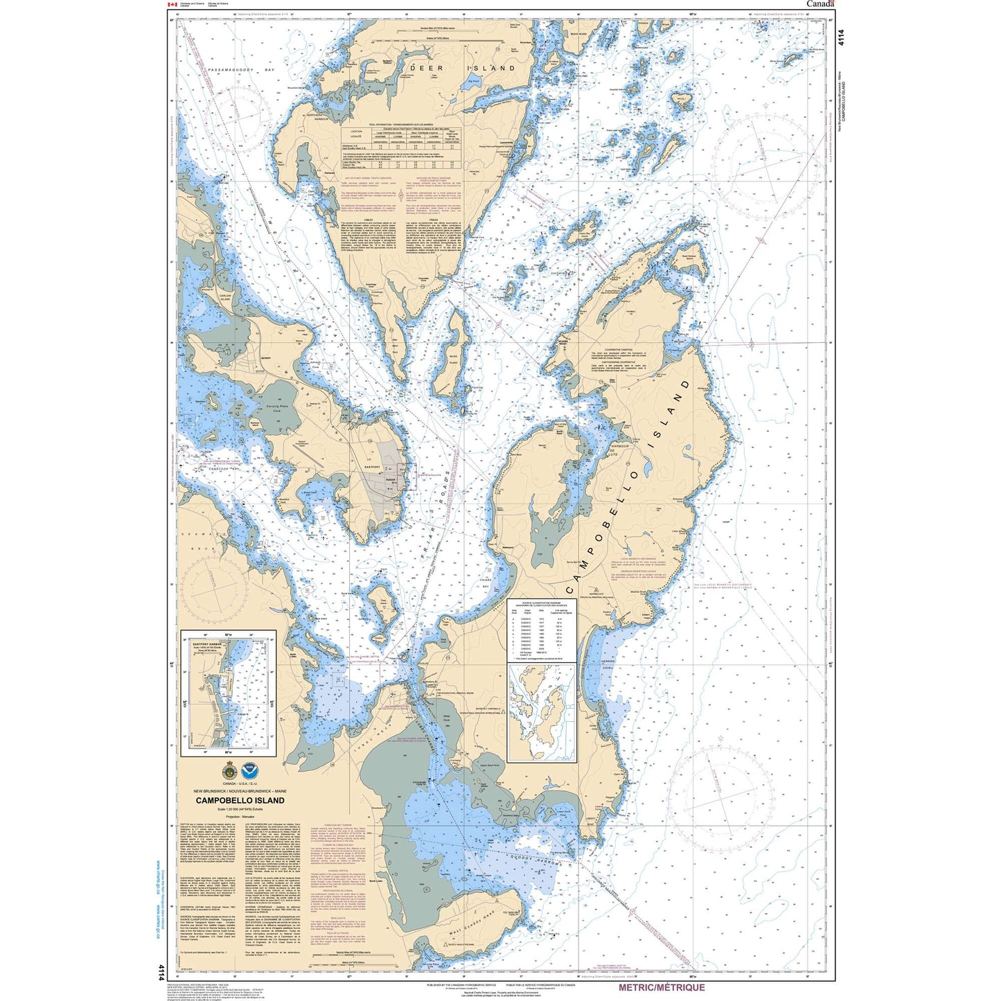 Paradise Clay CAN4114 CHS Chart Campobello Island