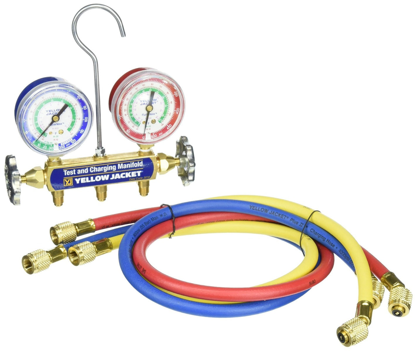 Yellow Jacket 41213 With 36" PLUS II standard fittings, psi, R12/22/502, °F