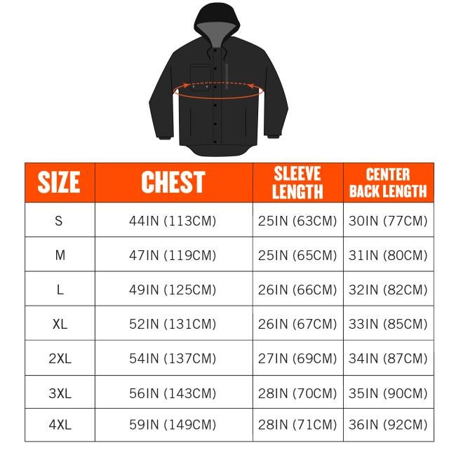 Ergodyne 41234 N-Ferno 6468 Heavy-Duty Duck Canvas Work Jacket - Sherpa Lined, Water Resistant L (Black)