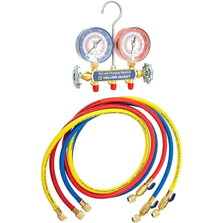 Yellow Jacket 41315 With 60" PLUS II standard fittings, psi, R134a/404A/507, °F