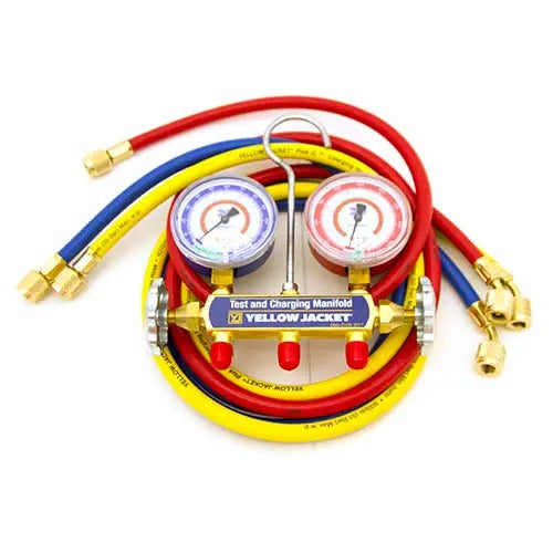 Yellow Jacket 41355 With 60" PLUS II standard fittings, bar/psi, R134a/404A/507, °C