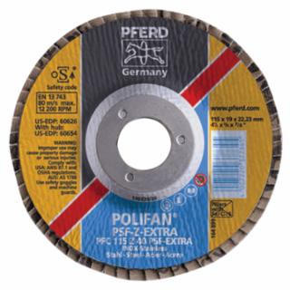 PFERD 60626 4-1/2 X 7/8 Polifan Psf-Extra Zirc Conical 40G (1 EA)