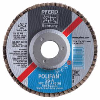 PFERD 62213 5 X 7/8 Polifan Sg Alu Ox Conical 40G (1 EA)