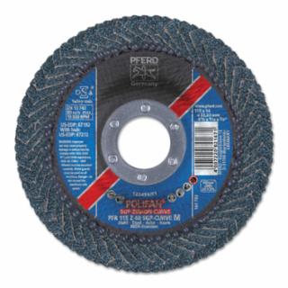 PFERD 67192 4-1/2 X 7/8 Polifan Curve Zirc Alum Md Rd 40G