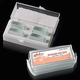 Globe Scientific 1415-15 Microscope Cover Glass 24mm x 50mm # 1.5 Thickness 1 oz./Vacuum Pack 10 Packs/Box (10 oz.)
