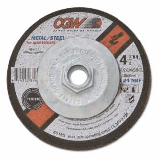 CGW ABRASIVES 35622 4-1/2X1/4X7/8 A24-N-Bf Steel T27 Dp Ct Whl