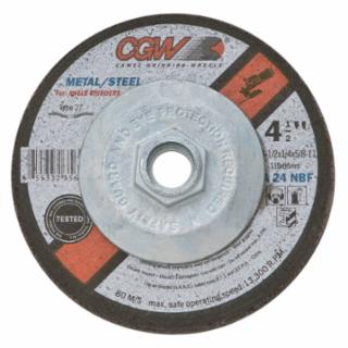 CGW ABRASIVES 35623 4-1/2X1/4X5/8-11 A24-N-Bf Steel T27 Dp Ct Whl