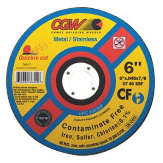 CGW ABRASIVES 36302 6X.045X7/8 T1 Wa36-T-Bfcf Quickie Cut