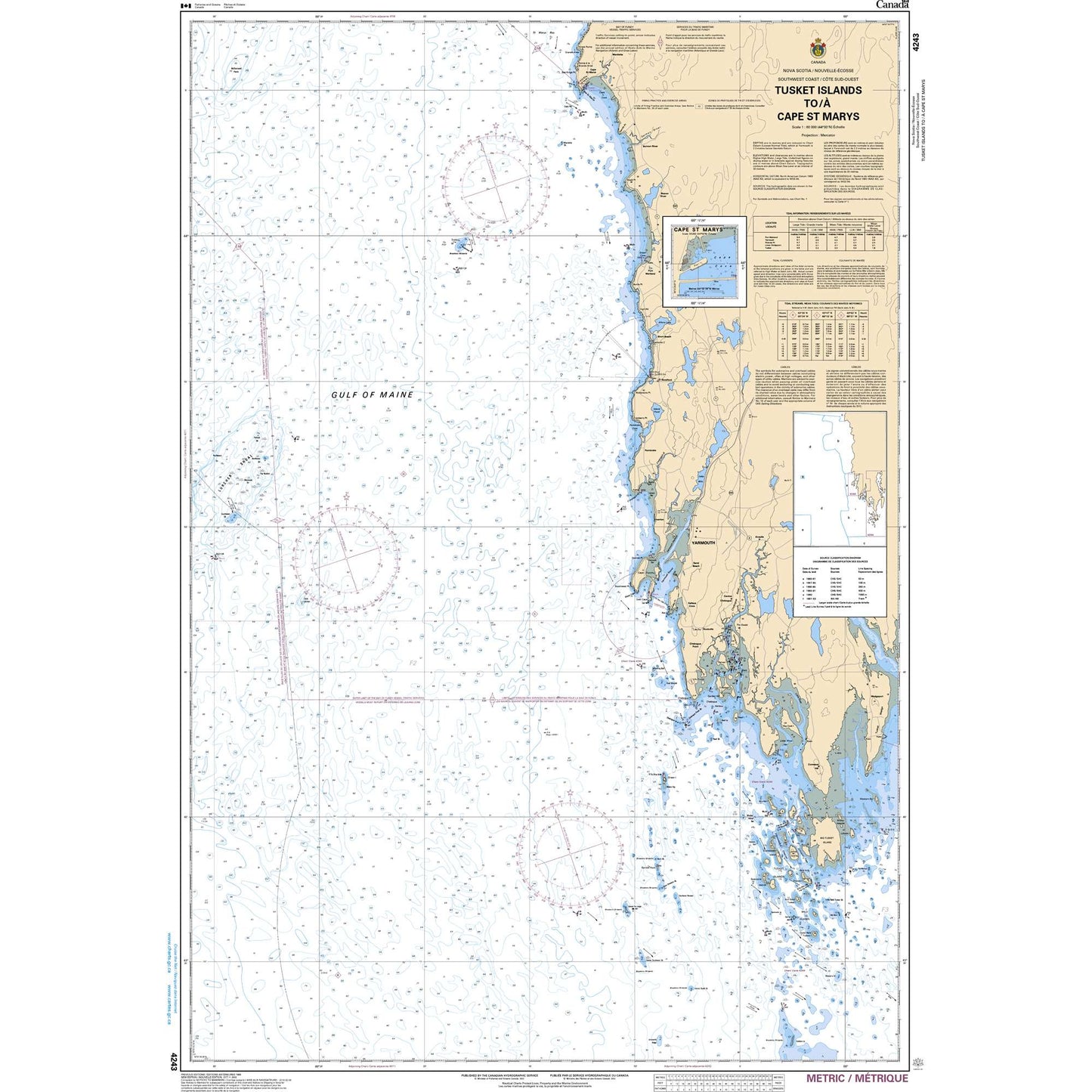 Paradise Clay CAN4243 CHS Chart Tusket Islands to/ Cape St. Marys