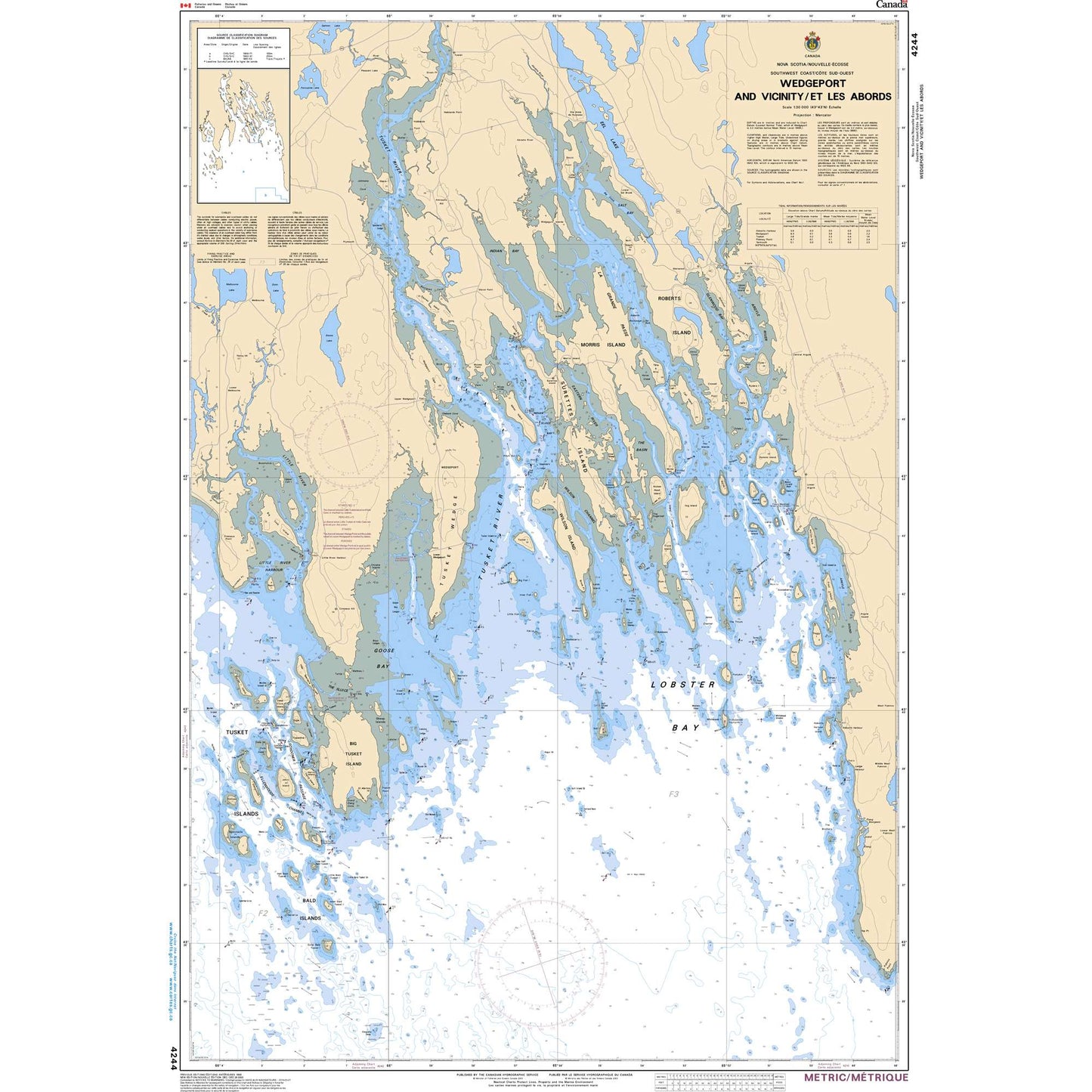 Paradise Clay CAN4244 CHS Chart Wedgeport and Vicinity/et les abords