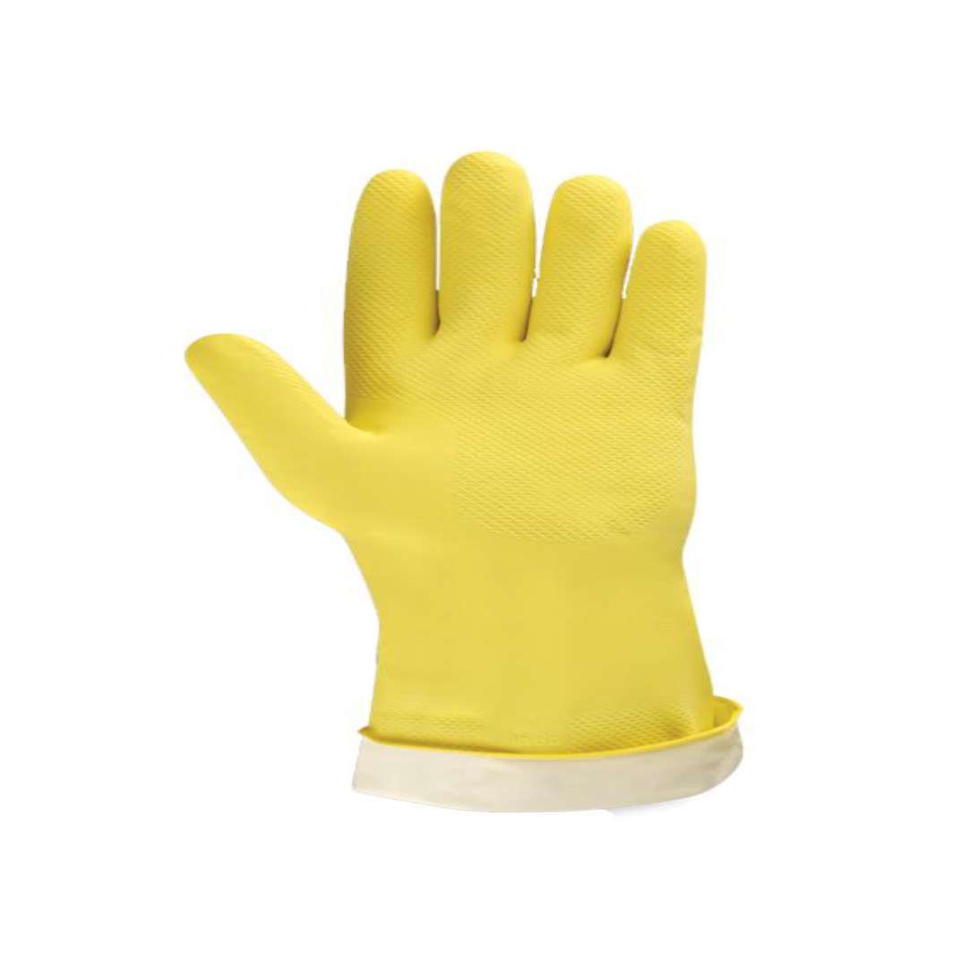 Cordova Safety 4258 Natural Rubber Latex Gloves, Flock Lined, Medium weight, 12” Length, Embossed Grip
