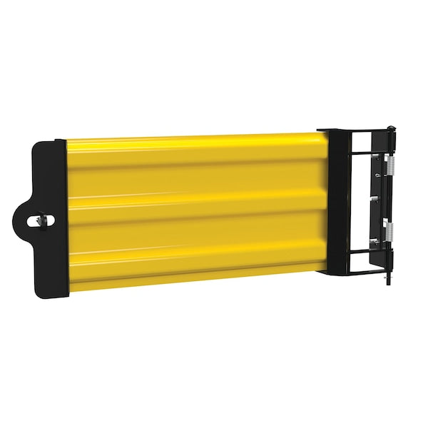 Vestil GR-F3R-GBS-3-YL Steel Hinged Guard Rail 29.875 In Length 3 Ribbed Gate Yellow