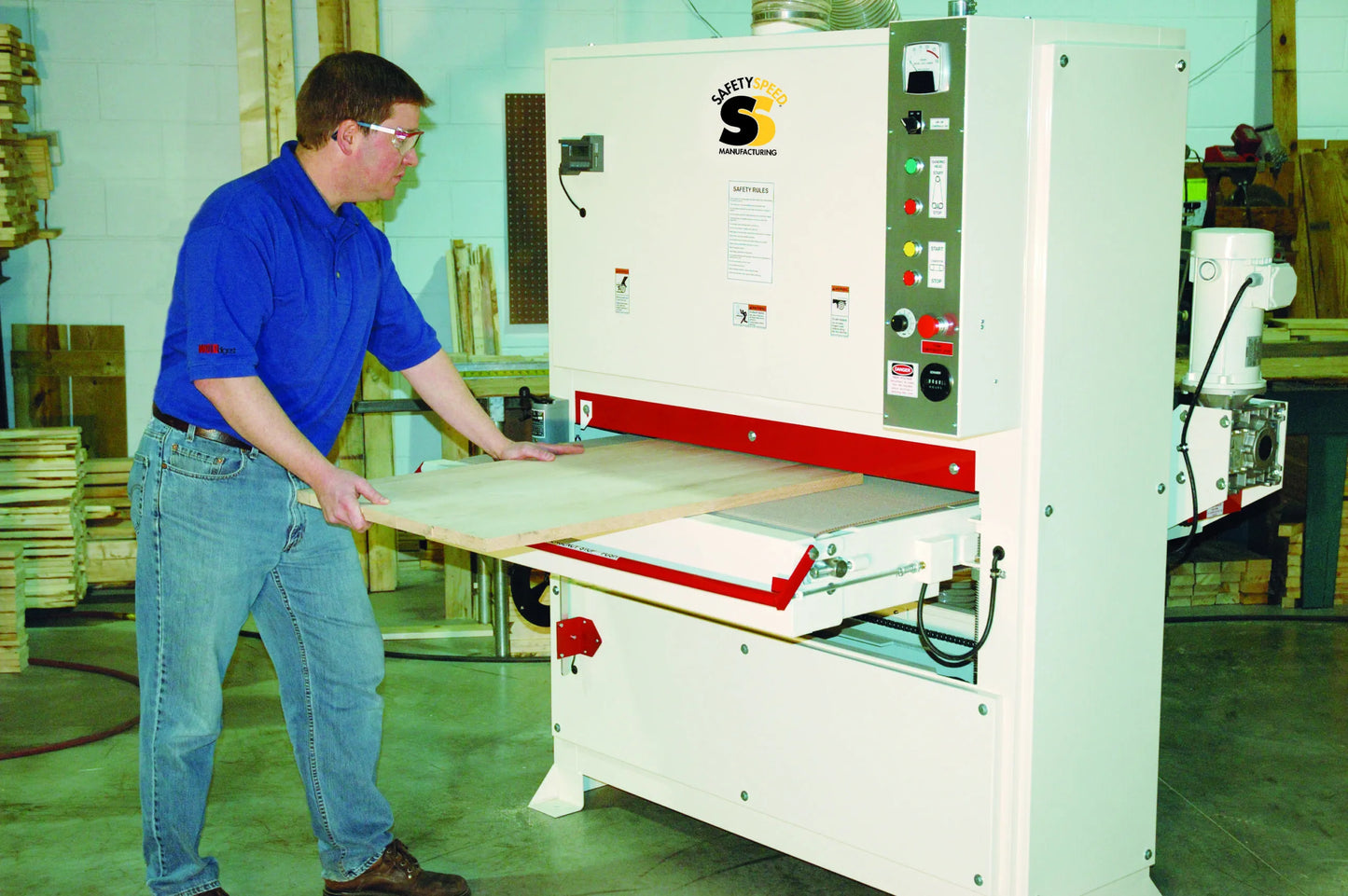 Safety Speed WBS4375101 43″ Wide Belt Sander 10 Hp, Single Phase (1~), 220 Volt