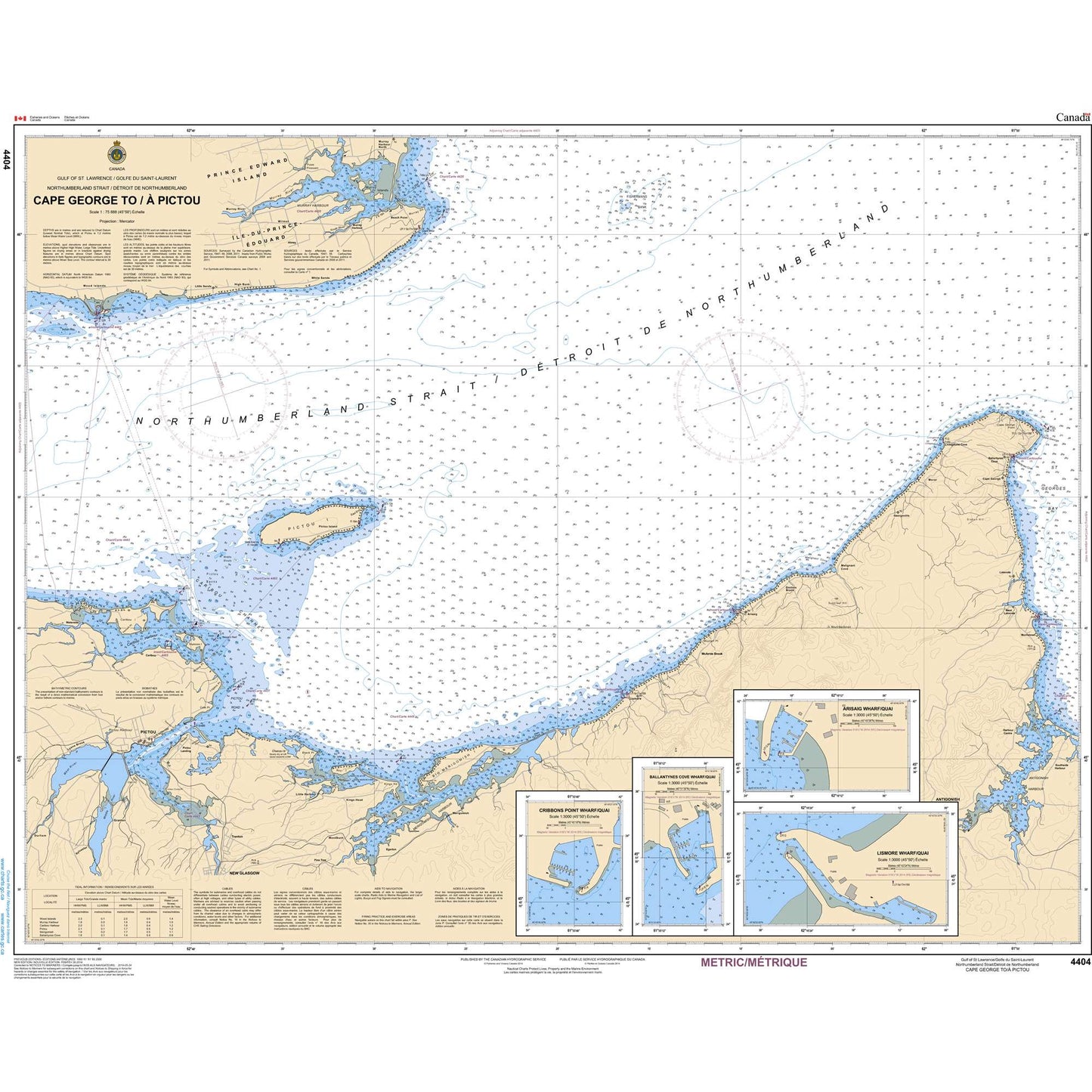 Paradise Clay CAN4404 CHS Chart Cape George to/ Pictou