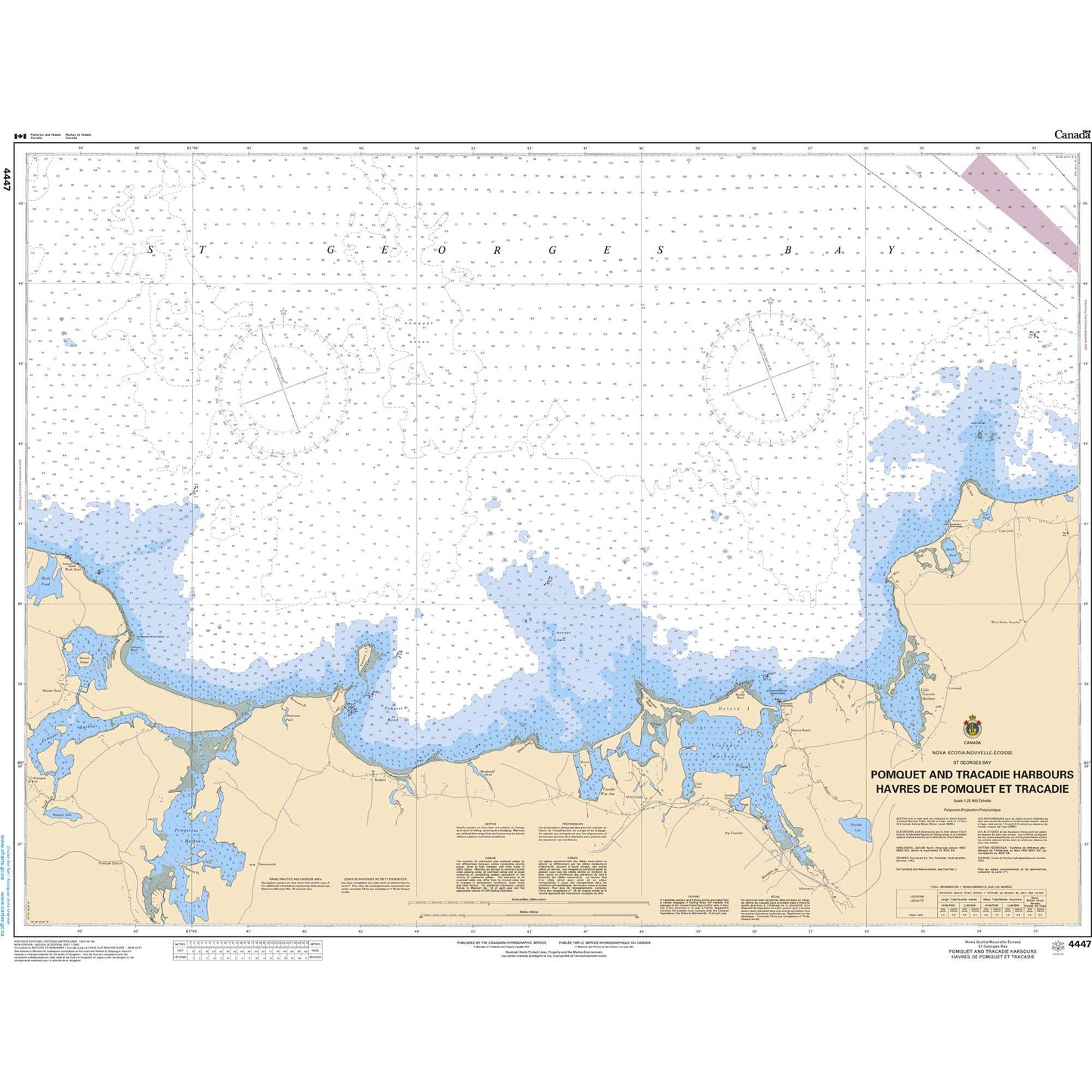 Paradise Clay CAN4447 CHS Chart Pomquet and Tracadie Harbours