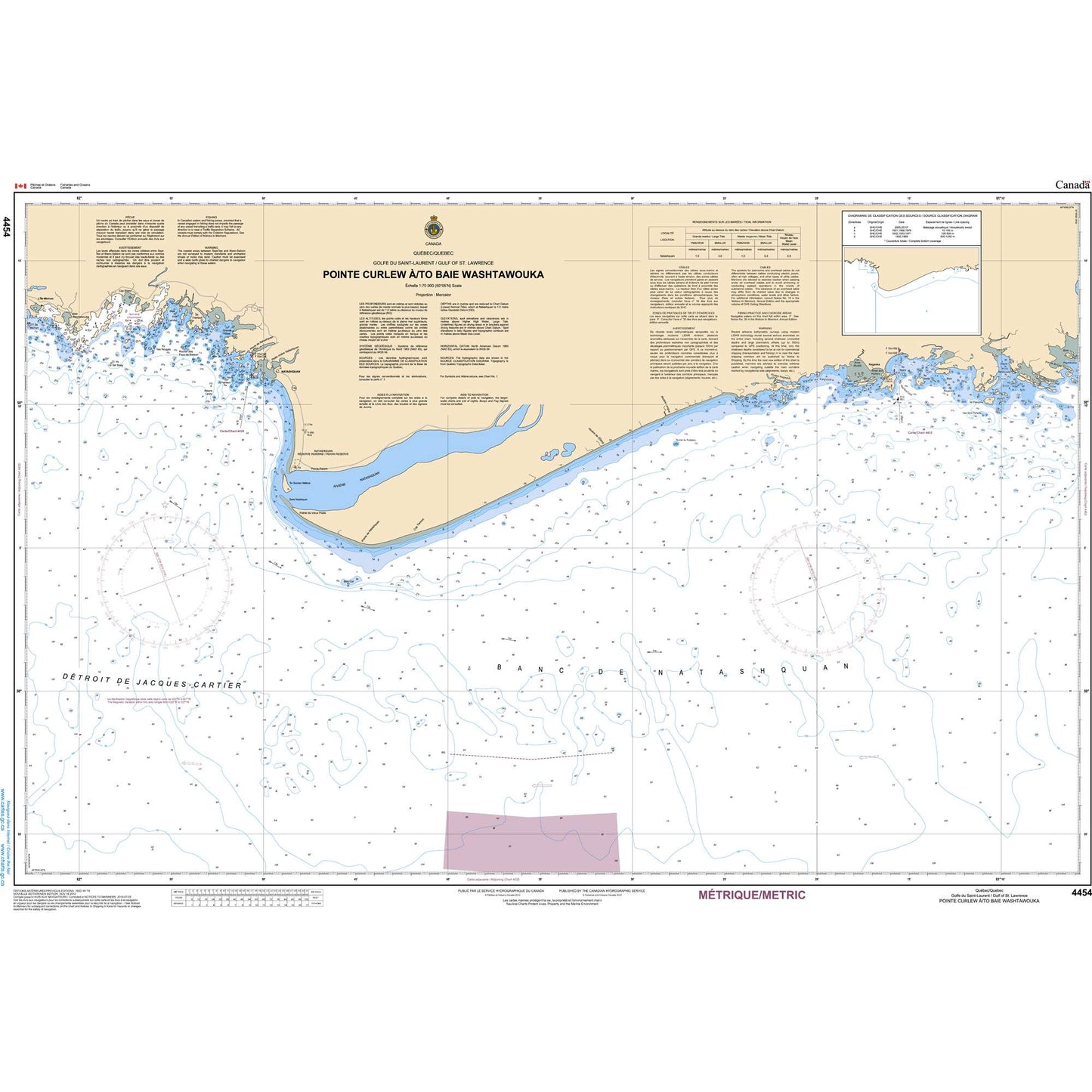 Paradise Clay CAN4455 CHS Chart Baie Washtawouka /to Baie Piashti