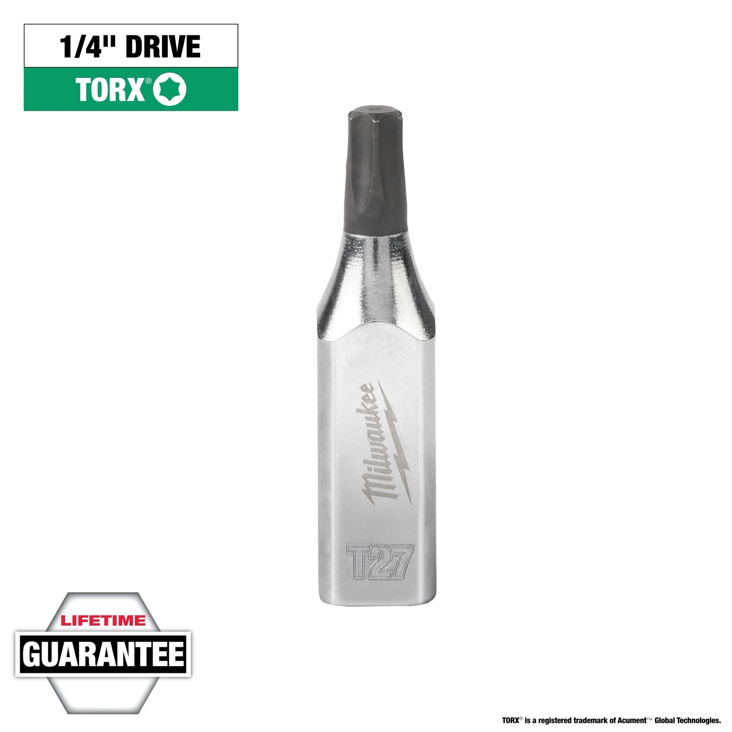 Milwaukee Tool 45-34-1005 1/4" Drive T27 TORX Bit Socket, 1 EA
