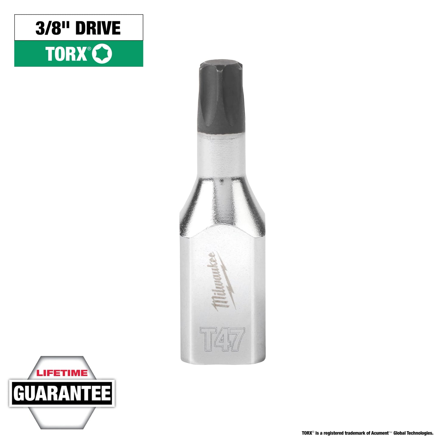 Milwaukee Tool 45-34-1016 3/8" Drive T47 TORX Bit Socket, 1 EA