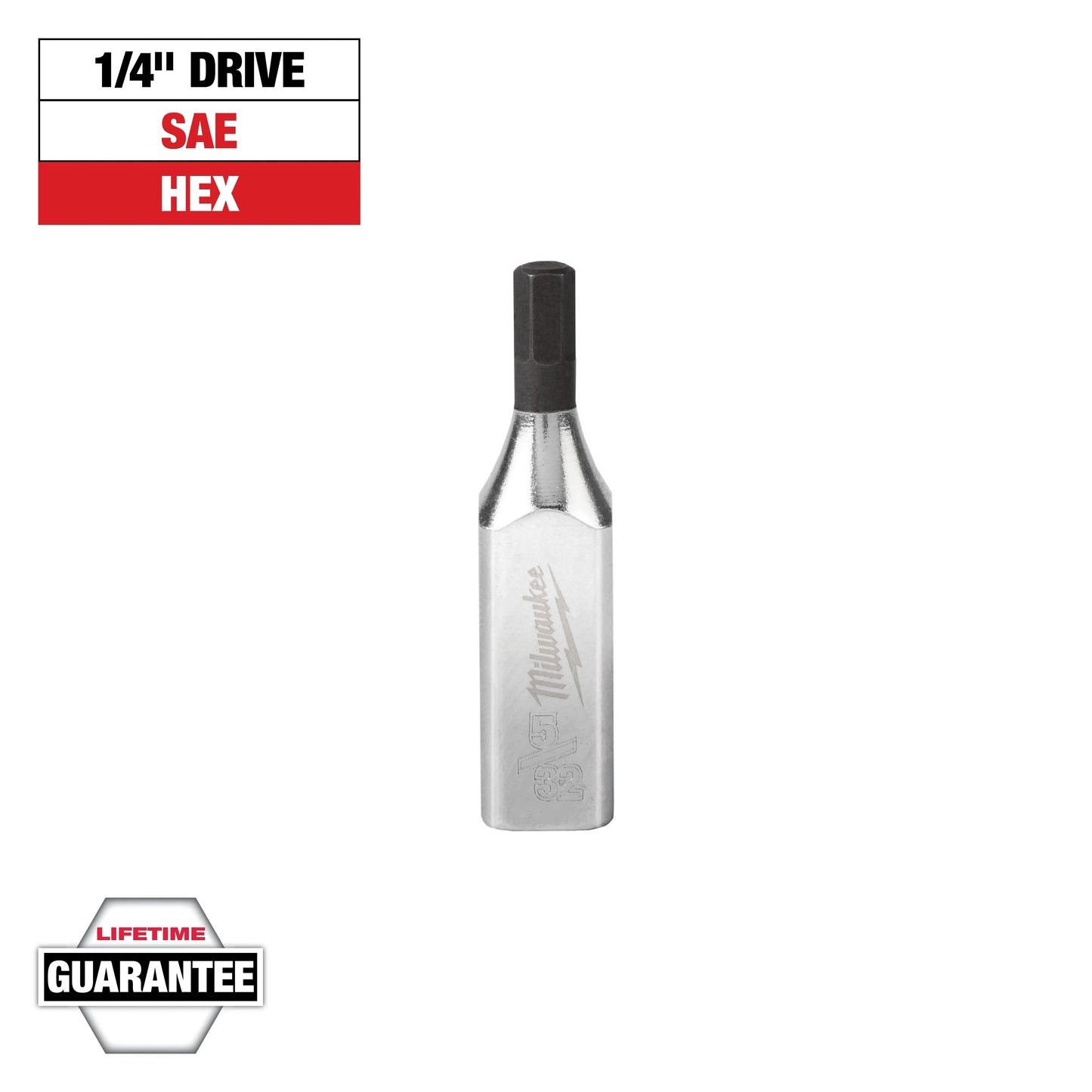 Milwaukee Tool 45-34-1026 1/4" Drive 5/32" Hex Bit Socket, 1 EA