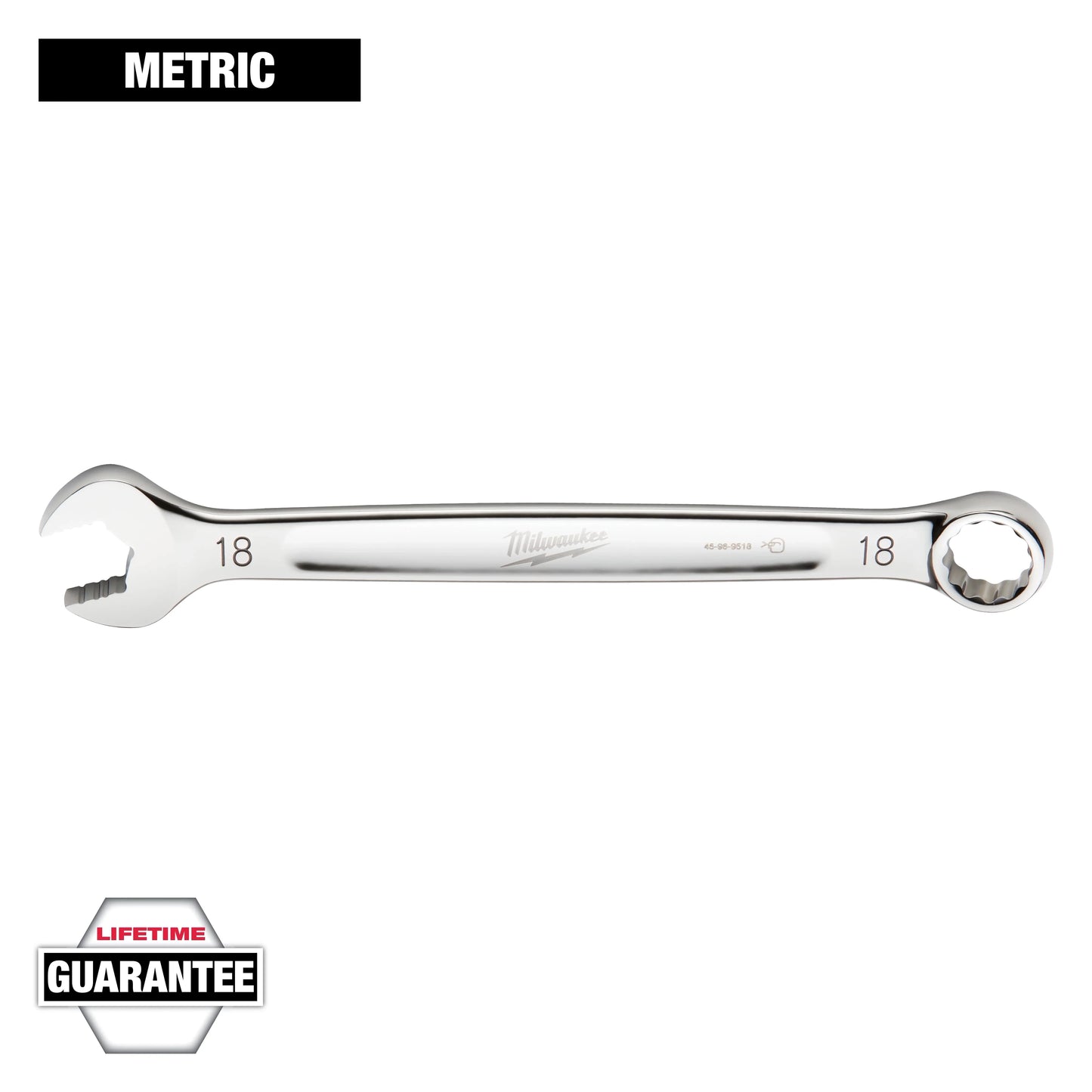 Milwaukee Tool 45-96-9518 18mm Metric Combination Wrench, 1 EA