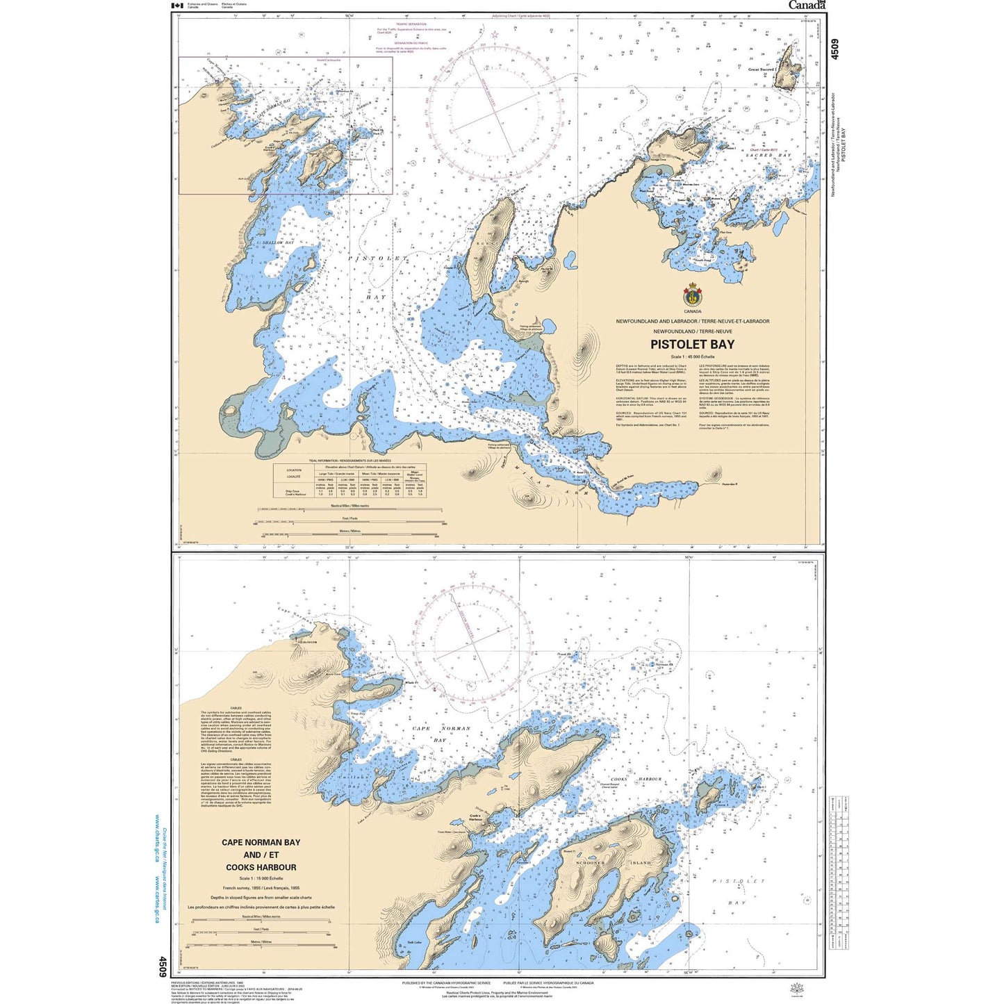 Paradise Clay CAN4509 CHS Chart Pistolet Bay
