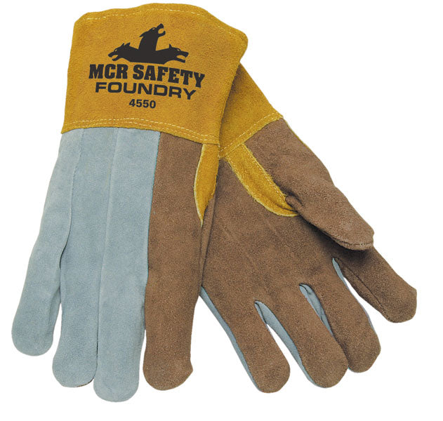 MCR Safety 4550 MCR Safety Foundry Leather Welding Work Gloves Jersey Foam Lined Select Cowskin Shoulder Leather Sewn with DuPont™ Kevlar® (1 DZ)