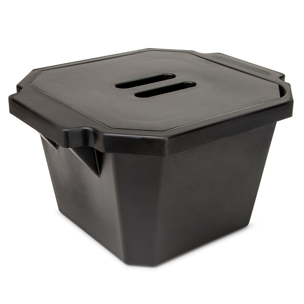 Globe Scientific 455015K Ice Bucket with Cover 4.5 Liter Black