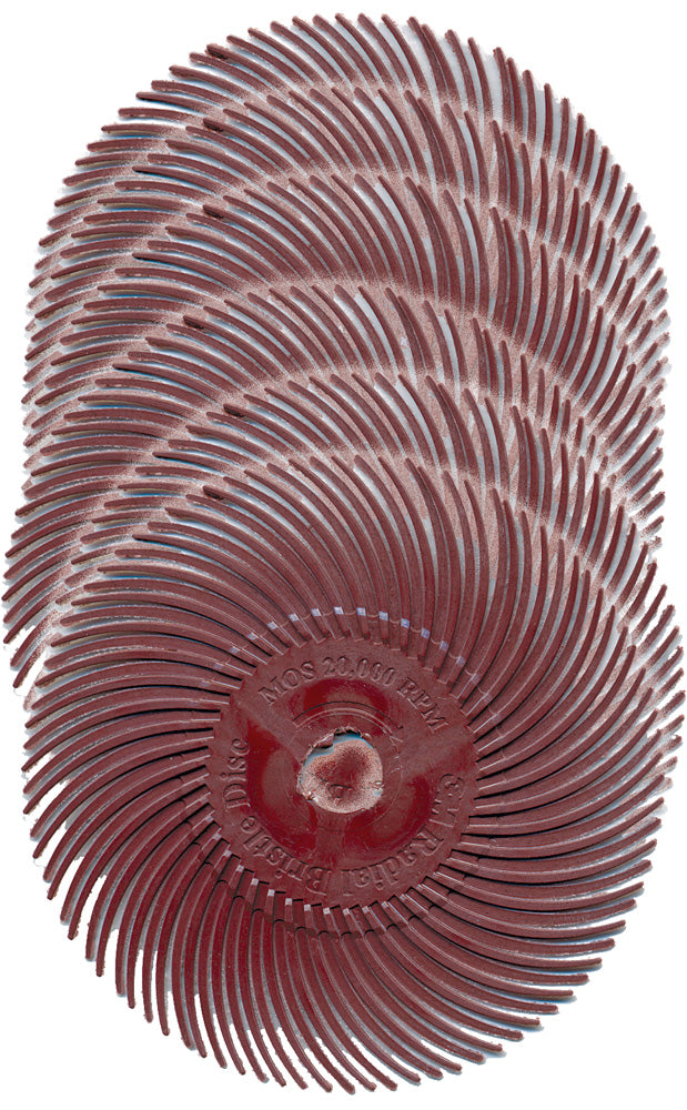 Foredom A-4557-6 3" Radial Bristle Disc, Peach, 6 M, 3,000 Grit, 6-Pk