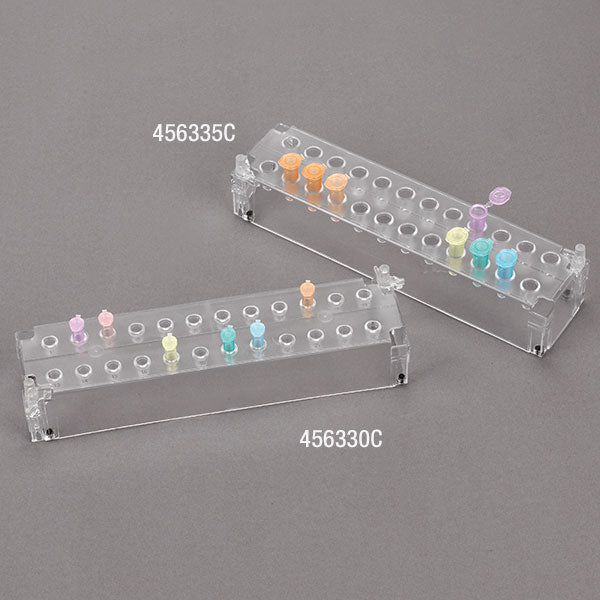 Globe Scientific 456335B Rack for 1.5mL and 2.0mL Microcentrifuge Tubes Stackable Polycarbonate (PC) 24-Place Blue