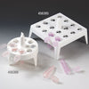 Globe Scientific 456398 Float Rack for 1.5mL Microcentrifuge Tubes Round 8-Place 65mm Diameter White 4/Pack