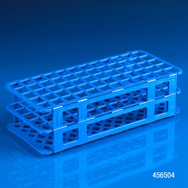 Globe Scientific 456503 Snap-N-Rack Tube Rack for 16mm and 17mm Tubes 60-Place PP White