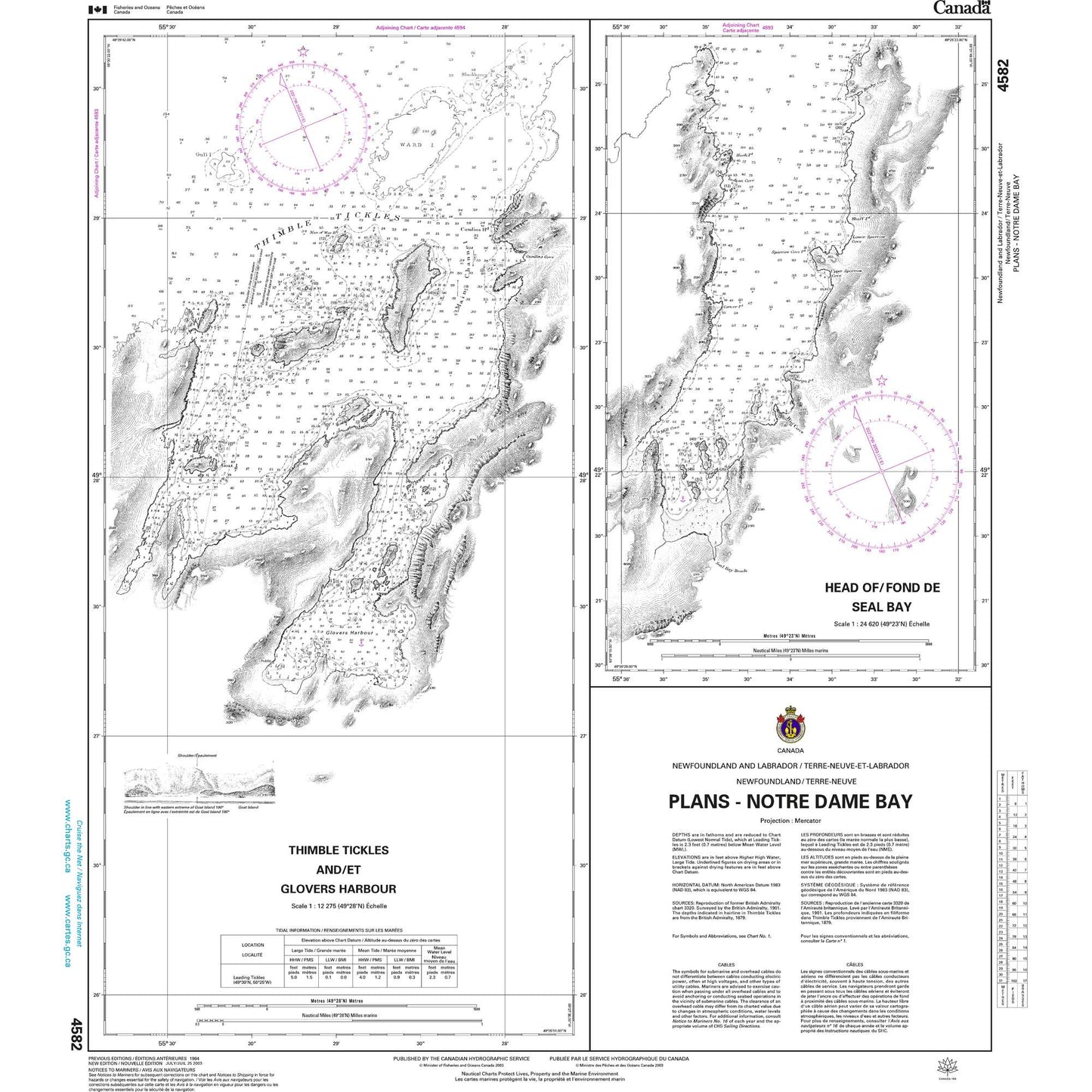 Paradise Clay CAN4582 CHS Chart Plans in Notre Dame Bay