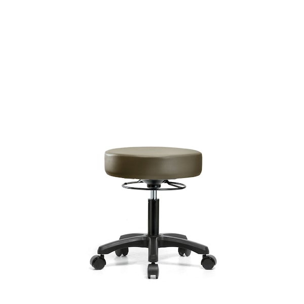 Blue Ridge Ergonomics VDHMS-RG-RC-8809 Vinyl Mini-Stool - Desk Height with Casters in Taupe Supernova™ Vinyl