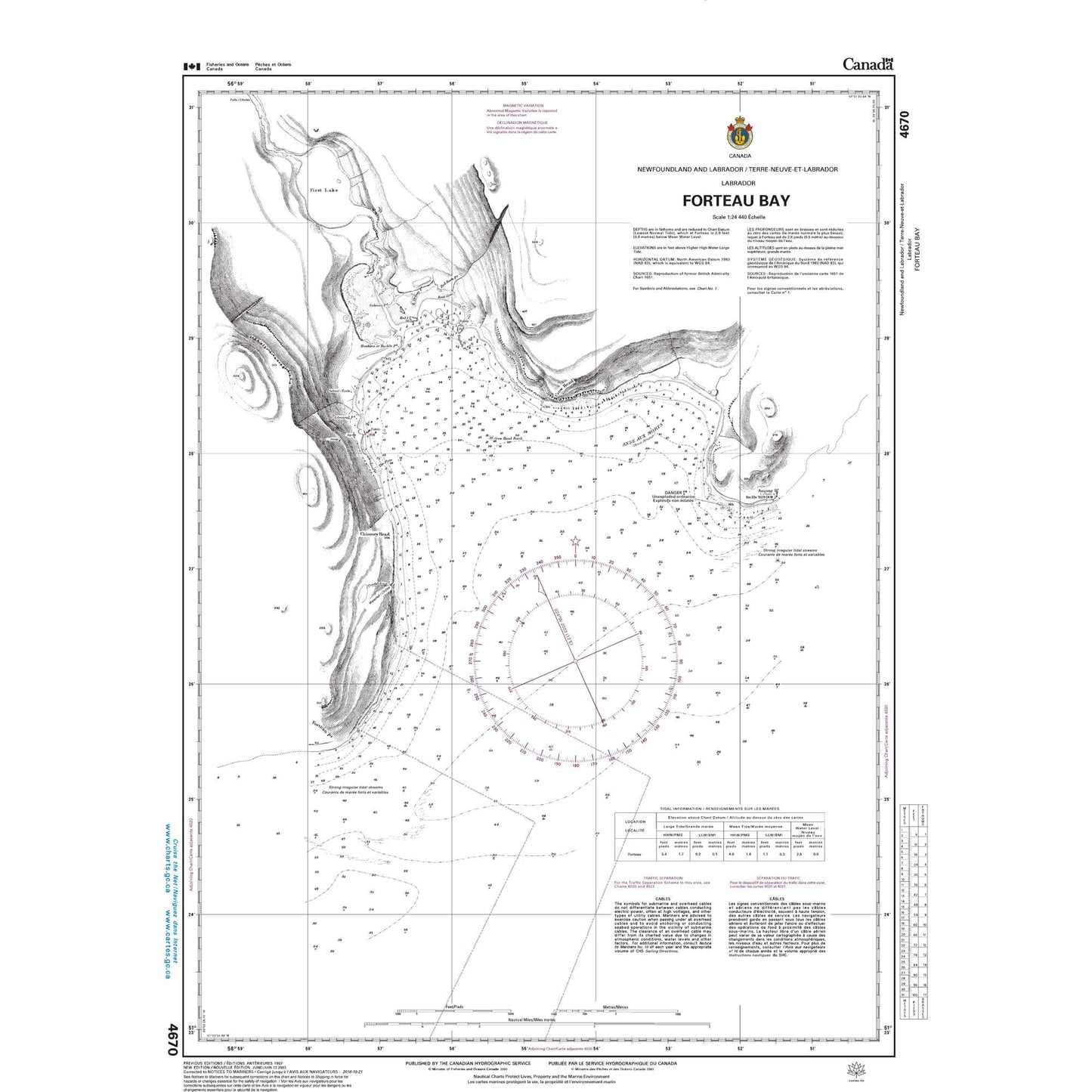 Paradise Clay CAN4670 CHS Chart Forteau Bay