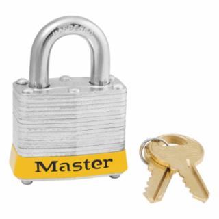 MASTER LOCK® 3YLW 4 Pin Tumbler Padlockw/Yellow Bu (1 EA)