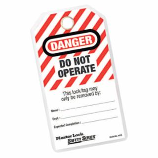 MASTER LOCK® 497A Do Not Operate Safety Tags W/Gromm.&Ties 12/Bag (12 EA)