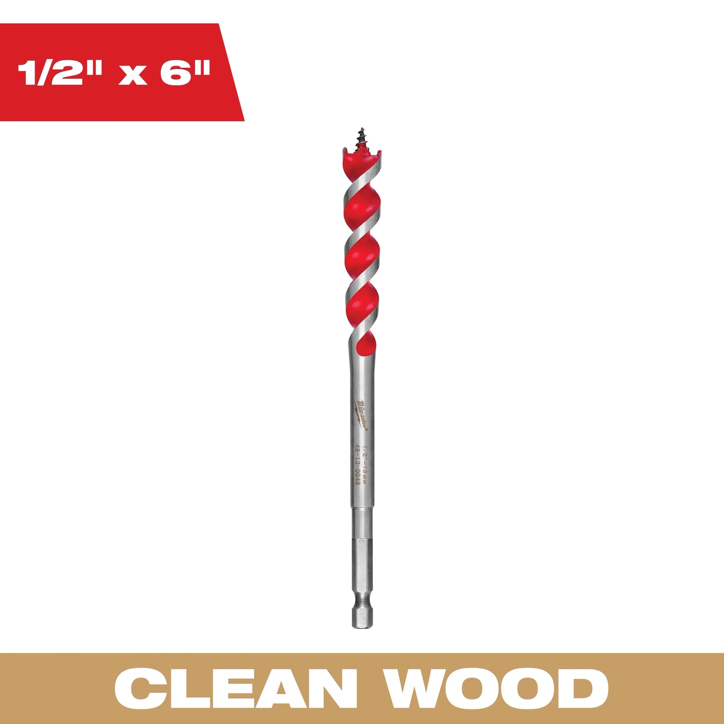 Milwaukee Tool 48-13-0108 SPEED FEED Wood Bit 1-1/4" x 6", 1 EA