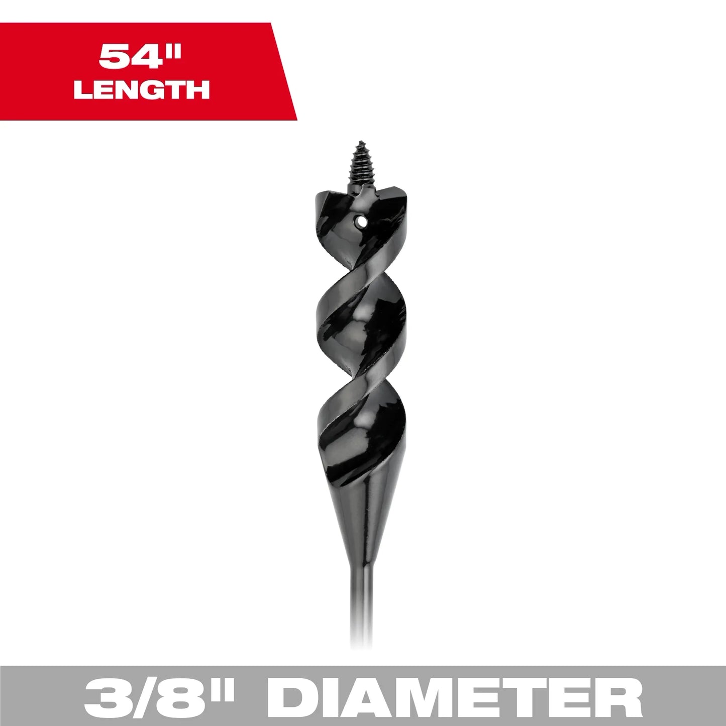 Milwaukee Tool 48-13-8237 3/8” X 54" Flexible Cable Auger Bit, 1 EA