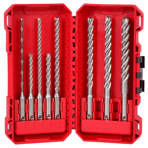 Milwaukee Tool 48-20-7663 8 PC SDS Plus MX4™ 4-Cutter Drill Bit Kit, 1 ST