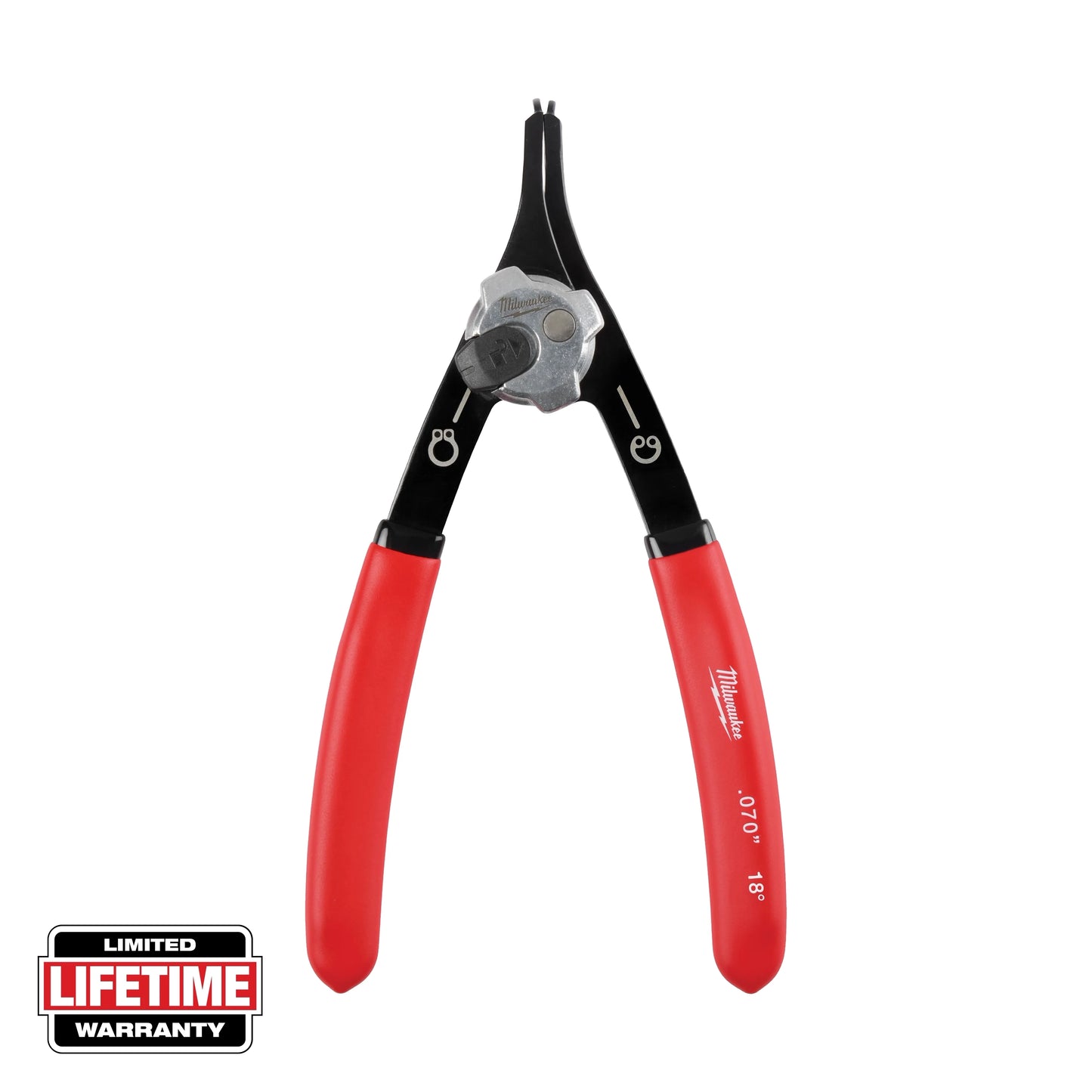 Milwaukee Tool 48-22-6536 .070" Convertible Snap Ring Pliers - 18°, 1 EA