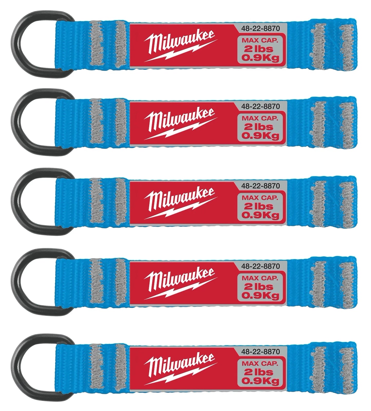 Milwaukee Tool 48-22-8871 5lb D-Ring Web Attachment, 5 EA/PK