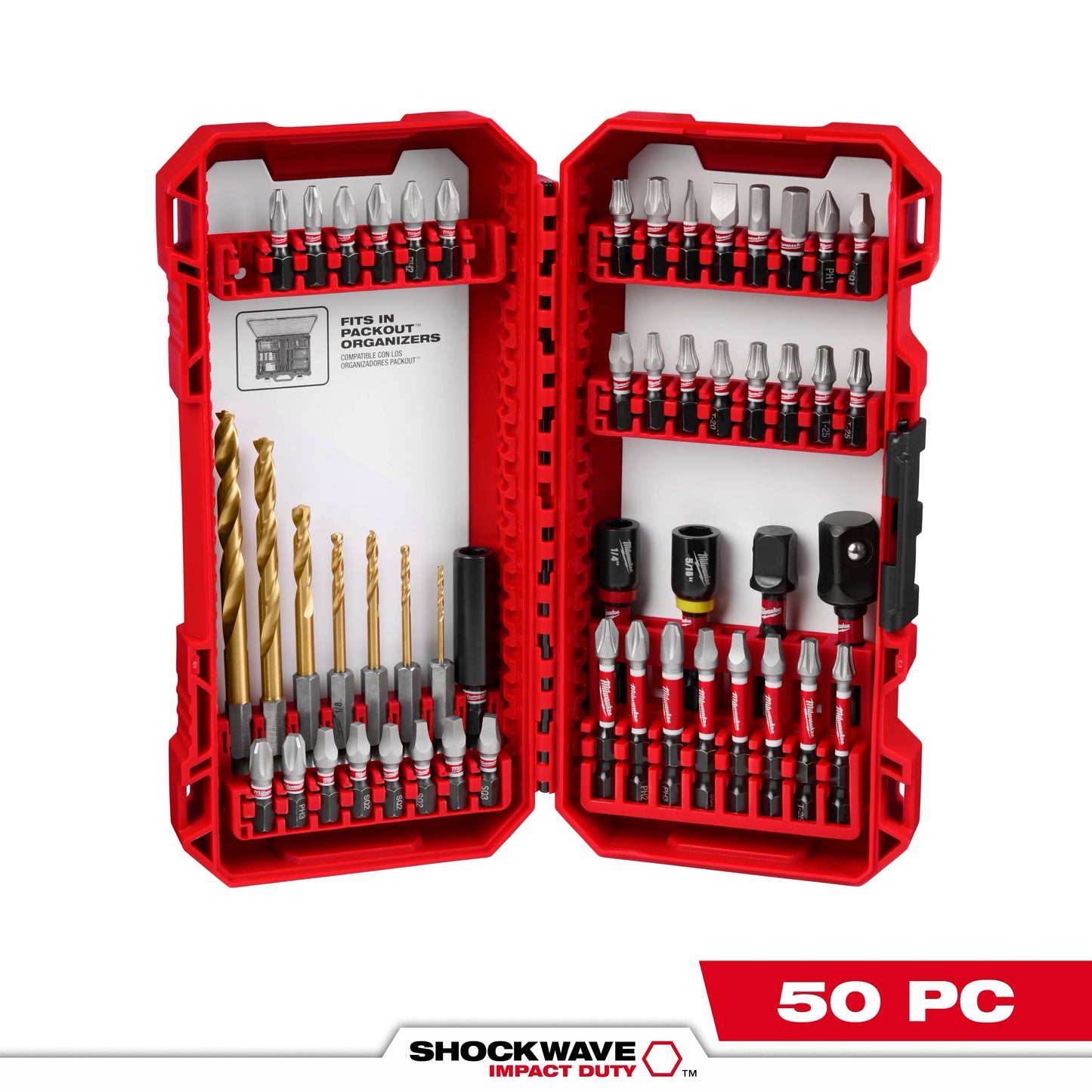 Milwaukee Tool 48-32-4013 50PC SHOCKWAVE™ Impact Duty Drill & Drive Set – 50PC, 1 ST