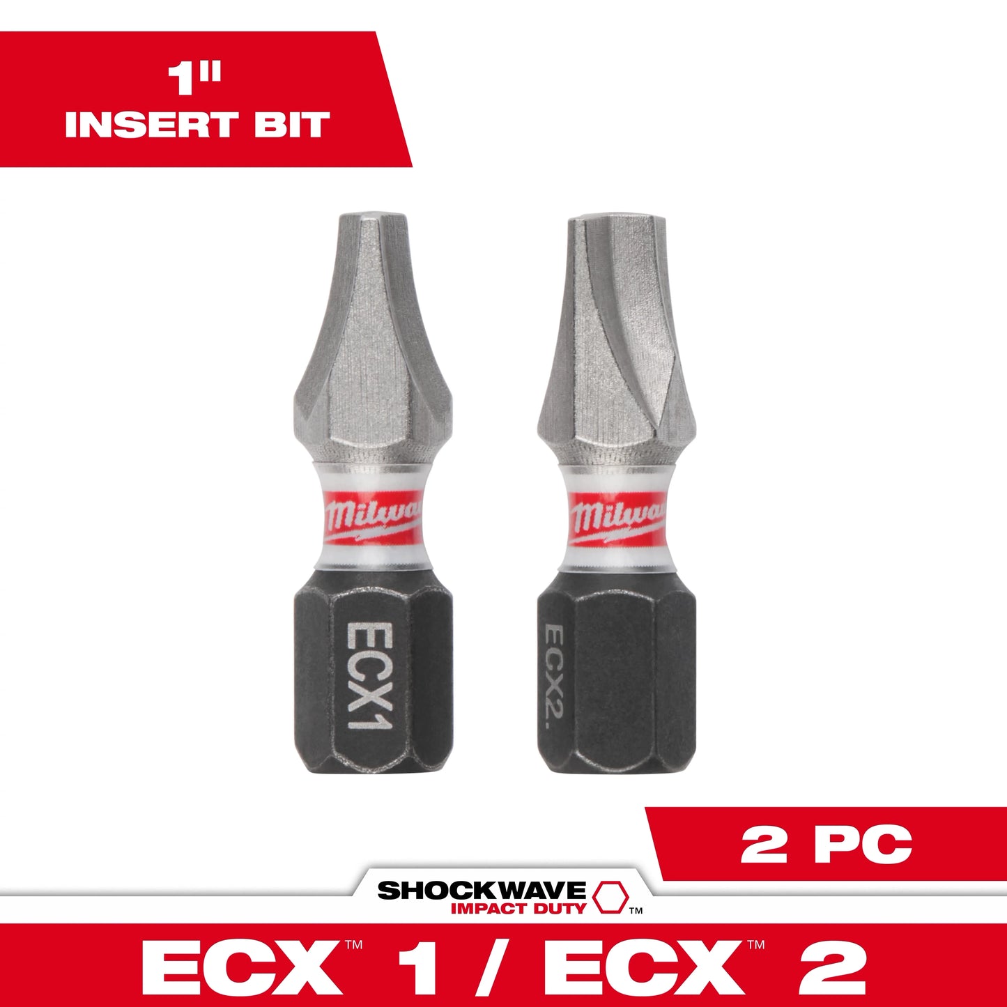 Milwaukee Tool 48-32-4440 2PC SHOCKWAVE™ Impact Duty 1" Impact Duty ECX Combo Kit, 1 ST